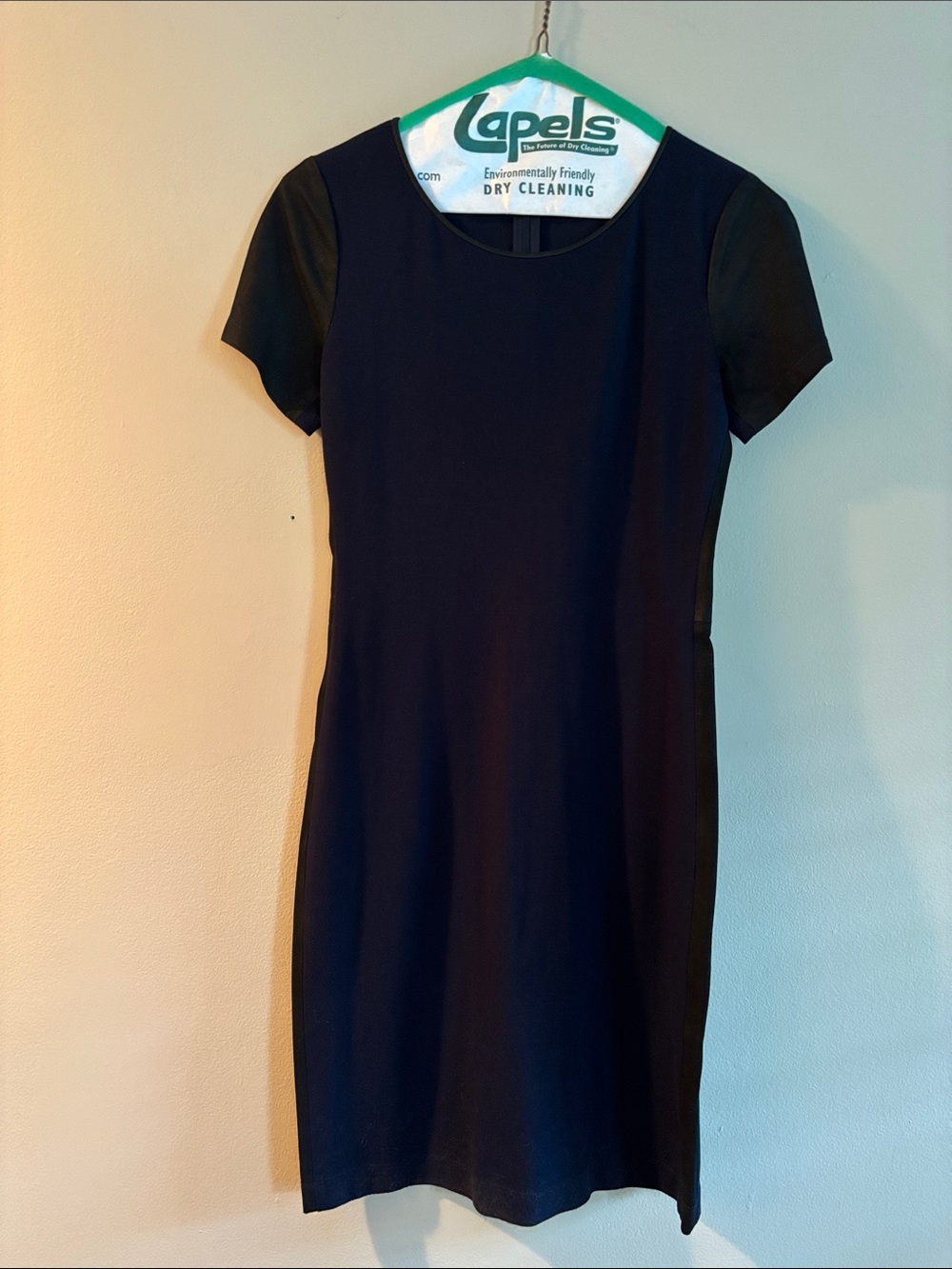 Theory Navy Short-Sleeve Mini Dress